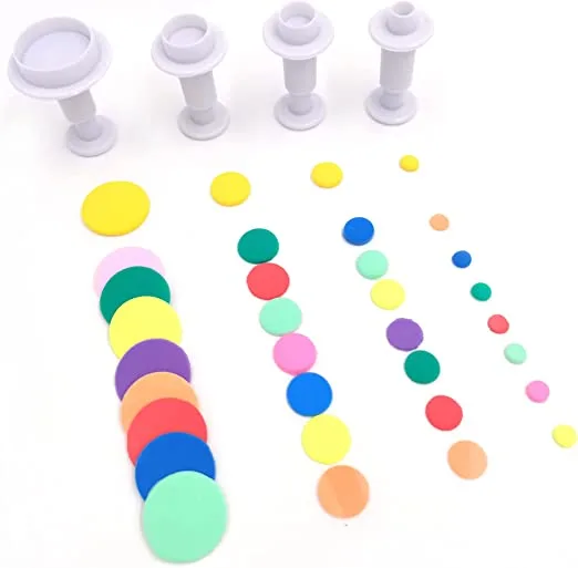 Juego de 4 cortadores de émbolo redondos