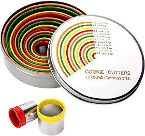 Juego de cortadores redondos para repostería